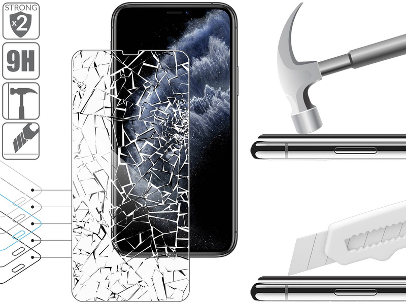 moVear GLASS mSHIELD 2.5D für Apple iPhone 11 Pro / Xs / X (5.8") (Handyhülle freundlich)