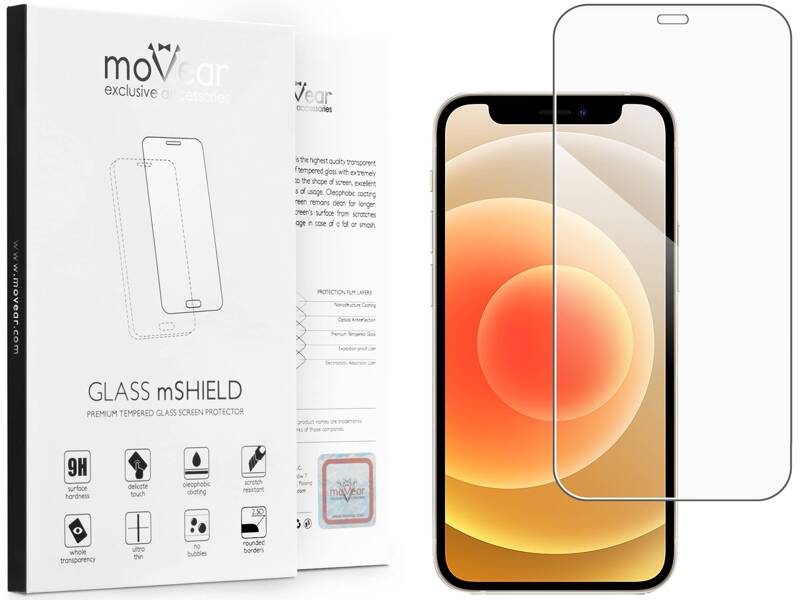 moVear GLASS mSHIELD 2.5D für Apple iPhone 12 Mini (5.4") (Handyhülle freundlich)