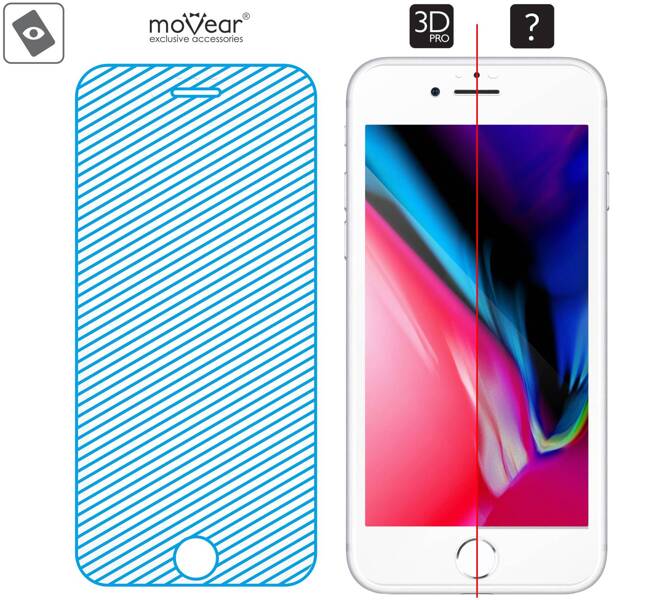 moVear GLASS mSHIELD 3D PRO für Apple iPhone 8 Plus / 7 Plus (5.5") (Vollbildschutz)