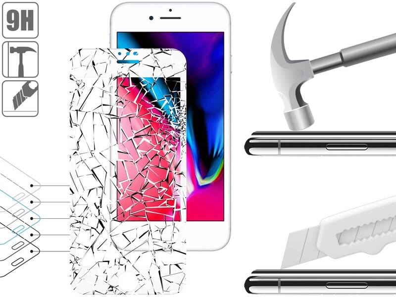 moVear GLASS mSHIELD 3D PRO für Apple iPhone 8 Plus / 7 Plus (5.5") (Vollbildschutz)