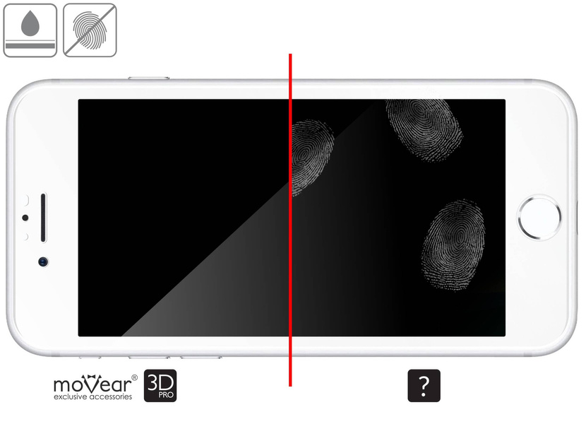 moVear GLASS mSHIELD 3D PRO für Apple iPhone 8 Plus / 7 Plus (5.5") (Vollbildschutz)