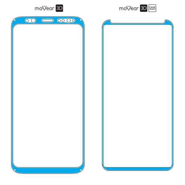 moVear GLASS mSHIELD 3D cf für Samsung Galaxy S9 (5.8") (Handyhülle freundlich)