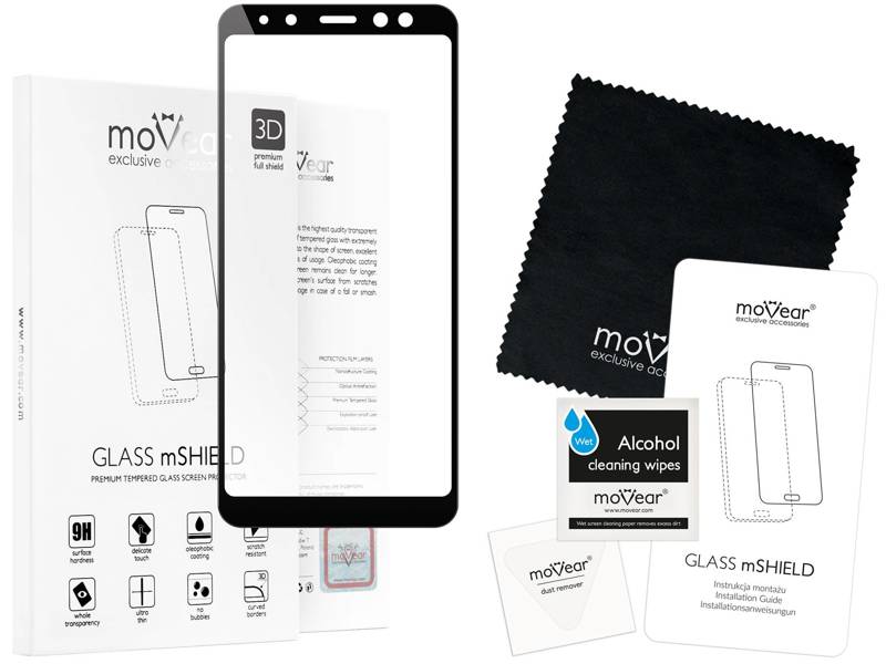 moVear GLASS mSHIELD 3D für Samsung Galaxy A8+ (2018) (6.0") (Vollbildschutz)