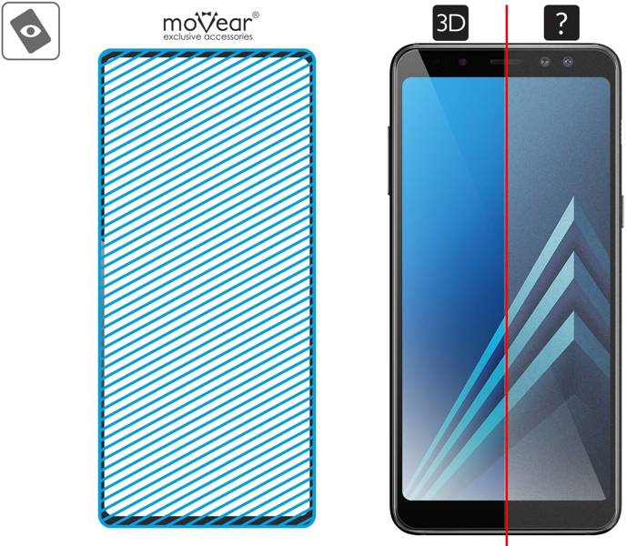 moVear GLASS mSHIELD 3D für Samsung Galaxy A8+ (2018) (6.0") (Vollbildschutz)