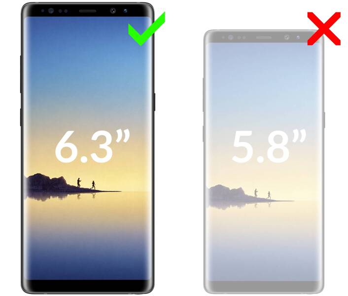 moVear GLASS mSHIELD 3D für Samsung Galaxy Note 8 (6.3") (Vollbildschutz)