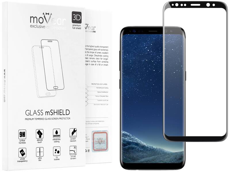 moVear GLASS mSHIELD 3D für Samsung Galaxy S8 (5.8") (Vollbildschutz)