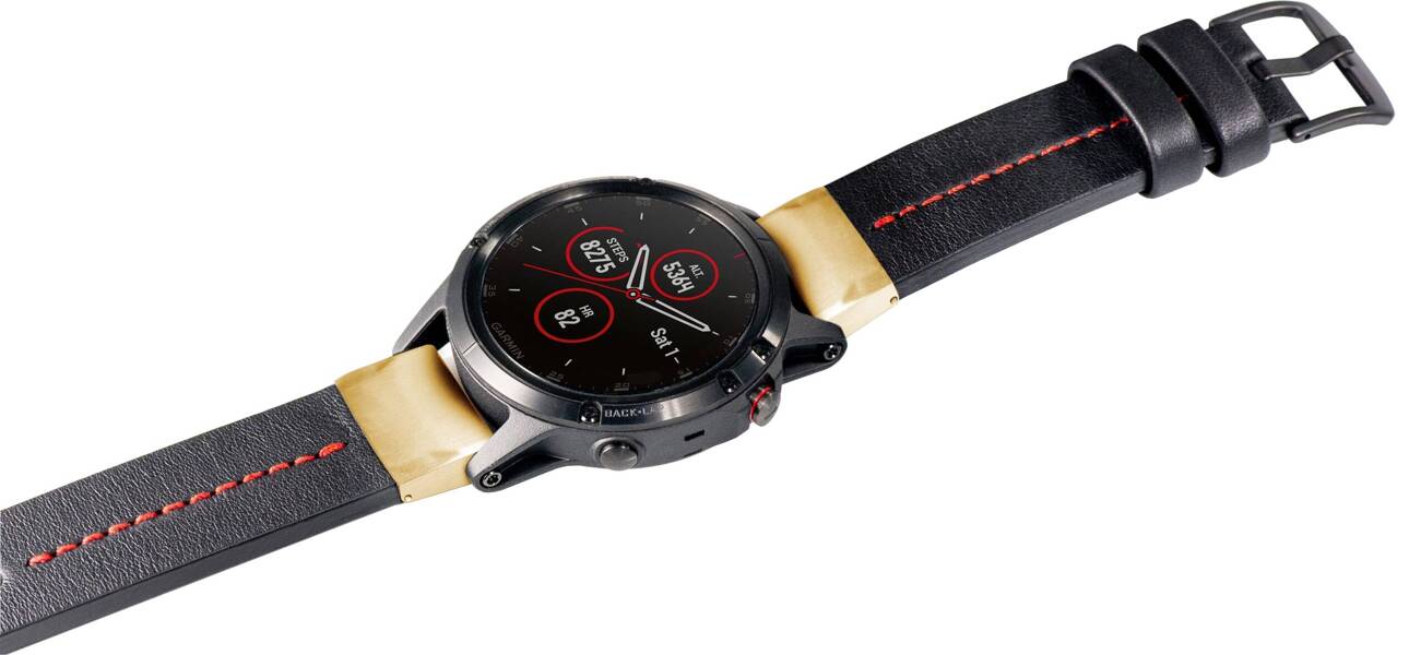 moVear | Golden 22mm Armbandadapter für Garmin QuickFit 26mm Fenix / Epix / Quatix / Tactix / Enduro - 51mm | Golden Rostfreier Stahl +PVD