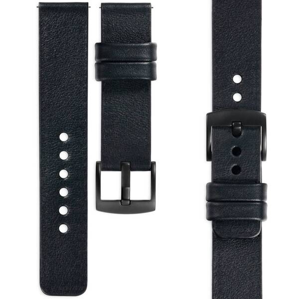 moVear Prestige S1 26mm Uhrenarmband aus Leder | Schwarz [Größen XS-XXL und Schnalle zur Auswahl]