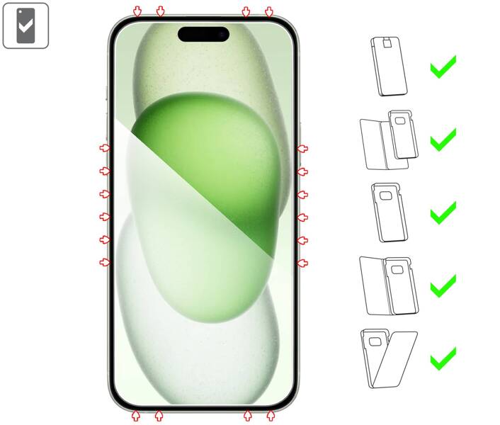 moVear mBOX GLASS mSHIELD 2.5D für Apple iPhone 16/15 Plus / 15 Pro Max (6.7") (einfache Installation)