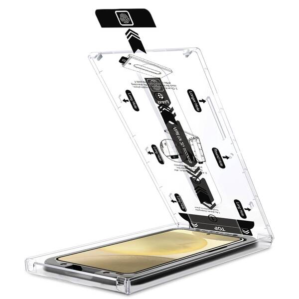 moVear mBOX GLASS mSHIELD 2.5D privacy für Samsung Galaxy S24+ (Plus) (6.7") (Anti-Spionage, mit Applikator)