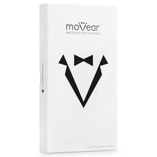 moVear pocketCase C+ Einschubtasche aus Leder für Apple iPhone 15/14, 13/12/11 Pro, Xs/X | Nappaleder (Braun)