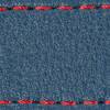 Gurt C1 18mm | Blaue Jeans / Rot Thread | Lederteile ohne Schnalle