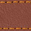 Gurt C1 18mm | Braun / Orange Thread | Lederteile ohne Schnalle