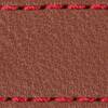 Gurt C1 18mm | Braun / Rot Thread | Lederteile ohne Schnalle