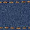 Gurt C1 18mm | Navy blau / Orange Thread | Lederteile ohne Schnalle