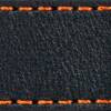 Gurt C1 18mm | Schwarz / Dunkelorange Thread | Lederteile ohne Schnalle