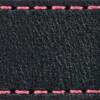 Gurt C1 18mm | Schwarz / Dunkelpink Thread | Lederteile ohne Schnalle