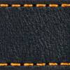 Gurt C1 18mm | Schwarz / Orange Thread | Lederteile ohne Schnalle
