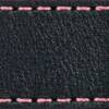 Gurt C1 18mm | Schwarz / Rosa Thread | Lederteile ohne Schnalle