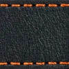 Gurt C1 20mm | Schwarz / Dunkelorange Thread | Lederteile ohne Schnalle