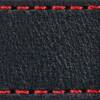 Gurt C1 20mm | Schwarz / Rot Thread | Lederteile ohne Schnalle