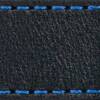 Gurt C1 22mm | Schwarz / Blau Thread | Lederteile ohne Schnalle