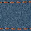 Gurt C1 24mm | Blaue Jeans / Dunkelorange Thread | Lederteile ohne Schnalle