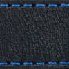Gurt C1 24mm | Schwarz / Blau Thread | Lederteile ohne Schnalle