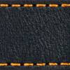 Gurt C1 26mm | Schwarz / Orange Thread | Lederteile ohne Schnalle