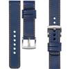 moVear Prestige C1 18mm Uhrenarmband aus Leder | Navy blau, Navy blau Nähte [Größen XS-XXL und Schnalle zur Auswahl]