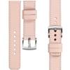 moVear Prestige C1 20mm Fleisch rosa Lederarmband für Samsung Galaxy Watch 7 / 6 / 5 / 4 / 3 & Pro / FE / Classic / Active | Fleisch rosa Nähte [Größen XS-XXL und Schnalle zur Auswahl]