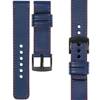 moVear Prestige C1 20mm Navy blau Lederarmband für Huawei Watch GT 3 2 1 / Pro (43/42mm) | Navy blau Nähte [Größen XS-XXL und Schnalle zur Auswahl]