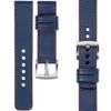 moVear Prestige C1 22mm Navy blau Lederarmband für Huawei Watch 5 4 3 2 1 - GT / Pro / Ultimate (48/46mm) | Navy blau Nähte [Größen XS-XXL und Schnalle zur Auswahl]