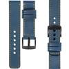 moVear Prestige C1 22mm Uhrenarmband aus Leder | Blaue Jeans, Blaue Jeans Nähte [Größen XS-XXL und Schnalle zur Auswahl]