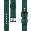 moVear Prestige C1 22mm Uhrenarmband aus Leder | Flaschengrün, Flaschengrün Nähte [Größen XS-XXL und Schnalle zur Auswahl]