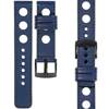 moVear Prestige R1 18mm Uhrenarmband aus Leder | Navy blau, Navy blau Nähte [Größen XS-XXL und Schnalle zur Auswahl]