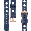 moVear Prestige R1 22mm Uhrenarmband aus Leder | Navy blau, Navy blau Nähte [Größen XS-XXL und Schnalle zur Auswahl]