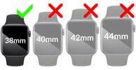 moVear flexible mSHIELD 3D PRO für Apple Watch 3/2/1 (38mm) (1.5"). Gepanzertes Hybridglas.