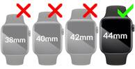 moVear flexible mSHIELD 3D PRO für Apple Watch 6/5/4/SE (44mm) (1.78"). Gepanzertes Hybridglas.