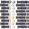 moVear Prestige C1 22mm Stahlgrau Lederarmband für Apple Watch 10 / 9 / 8 / 7 / 6 / 5 / 4 / SE (42/41/40mm) | Stahlgrau Nähte [Größen XS-XXL und Schnalle zur Auswahl]
