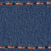 Strap C1 22mm | Navy blue / Dark Orange thread | Leather parts without buckle