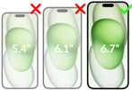 2 Stk. | moVear mBOX GLASS mSHIELD 2.5D MAX MATT für Apple iPhone 16 Plus / 15 Plus (6.7") (Handyhülle freundlich, Antireflex, mit Applikator)