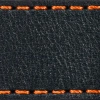 Strap C1 18mm | Black / Dark Orange thread | Leather parts without buckle