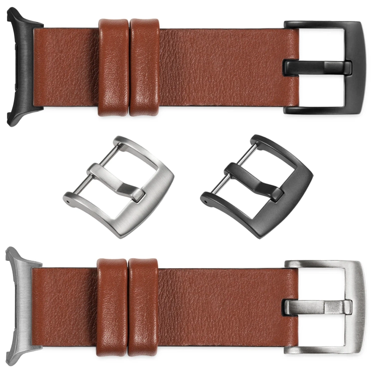 moVear Prestige S1 24mm Leather strap for Samsung Galaxy Watch Ultra Brown [sizes XS-XXL and buckle to choose from]
