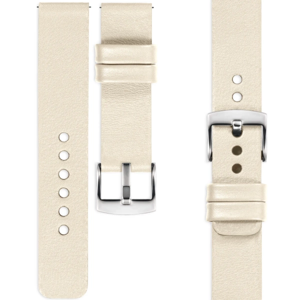 moVear Prestige S1 22mm Leather strap for watch | Nude [buckle to choose from]