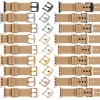 moVear Prestige S1 22mm Lederarmband für Apple Watch 10 / 9 / 8 / 7 / 6 / 5 / 4 / SE (42/41/40mm) Cappuccino [Adapter und Schnalle zur Auswahl]