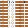 moVear Prestige C1 24mm Uhrenarmband aus Leder | Hellbraun, Hellbraun Nähte [Größen XS-XXL und Schnalle zur Auswahl]
