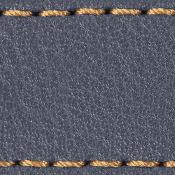 Strap C1 24mm | Steel gray / Gold thread | Leather parts without buckle