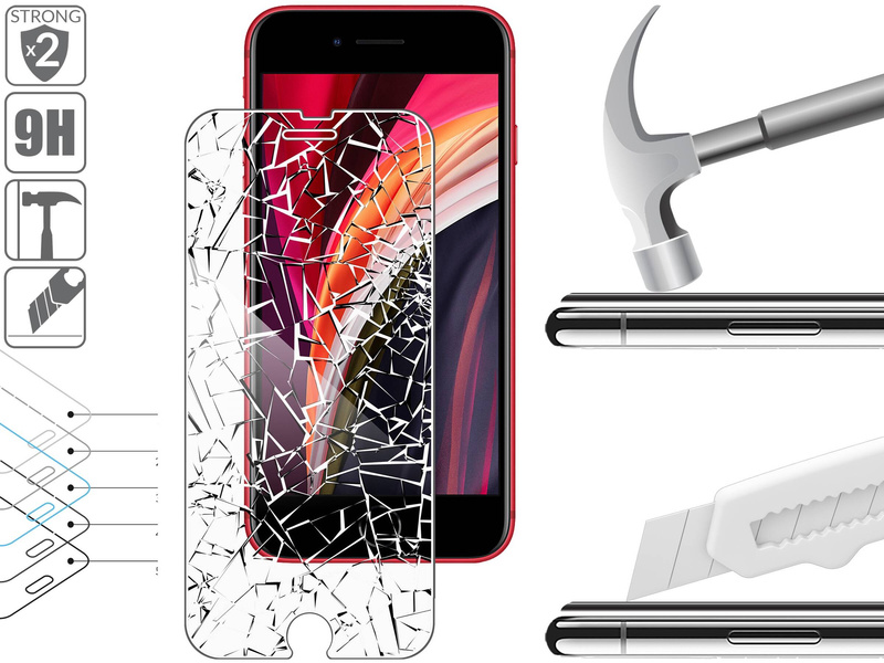 2 Stk. | moVear GLASS mSHIELD 2.5D für Apple iPhone 8 / 7 (4.7") (Handyhülle freundlich)