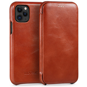 moVear flipSide S Leather slim case for Apple iPhone 11 Pro (5.8") | Vintage Leather (Brown)